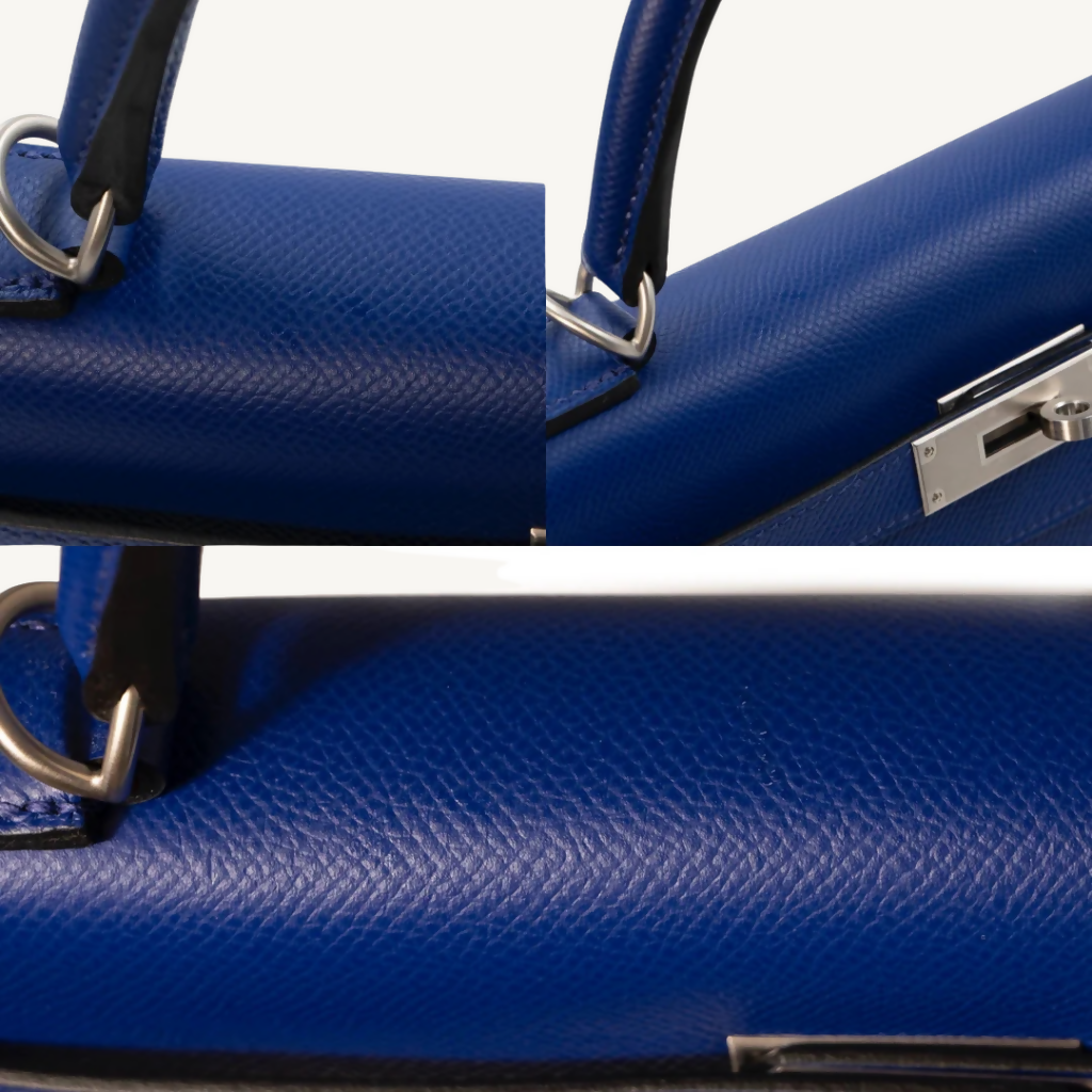 Kelly Sellier 28 Bleu Electrique Epsom PHW