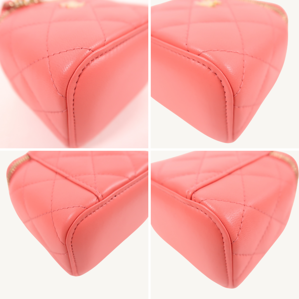 CC Mini Vanity Chain Quilted Caviar Bag