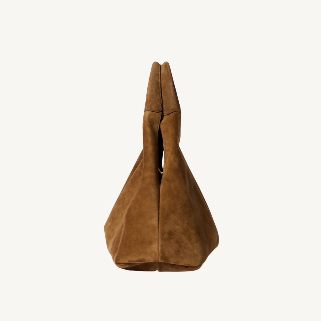 Softbit Maxi Shoulder Bag in Suede